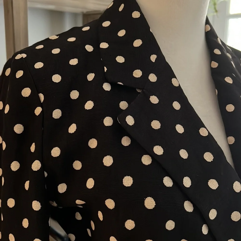 Vtg Christian Dior 1994 Polka Dot Blazer